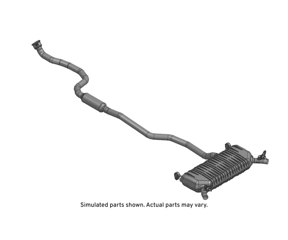 GM Genuine Parts Exhaust Muffler with Exhaust Pipe