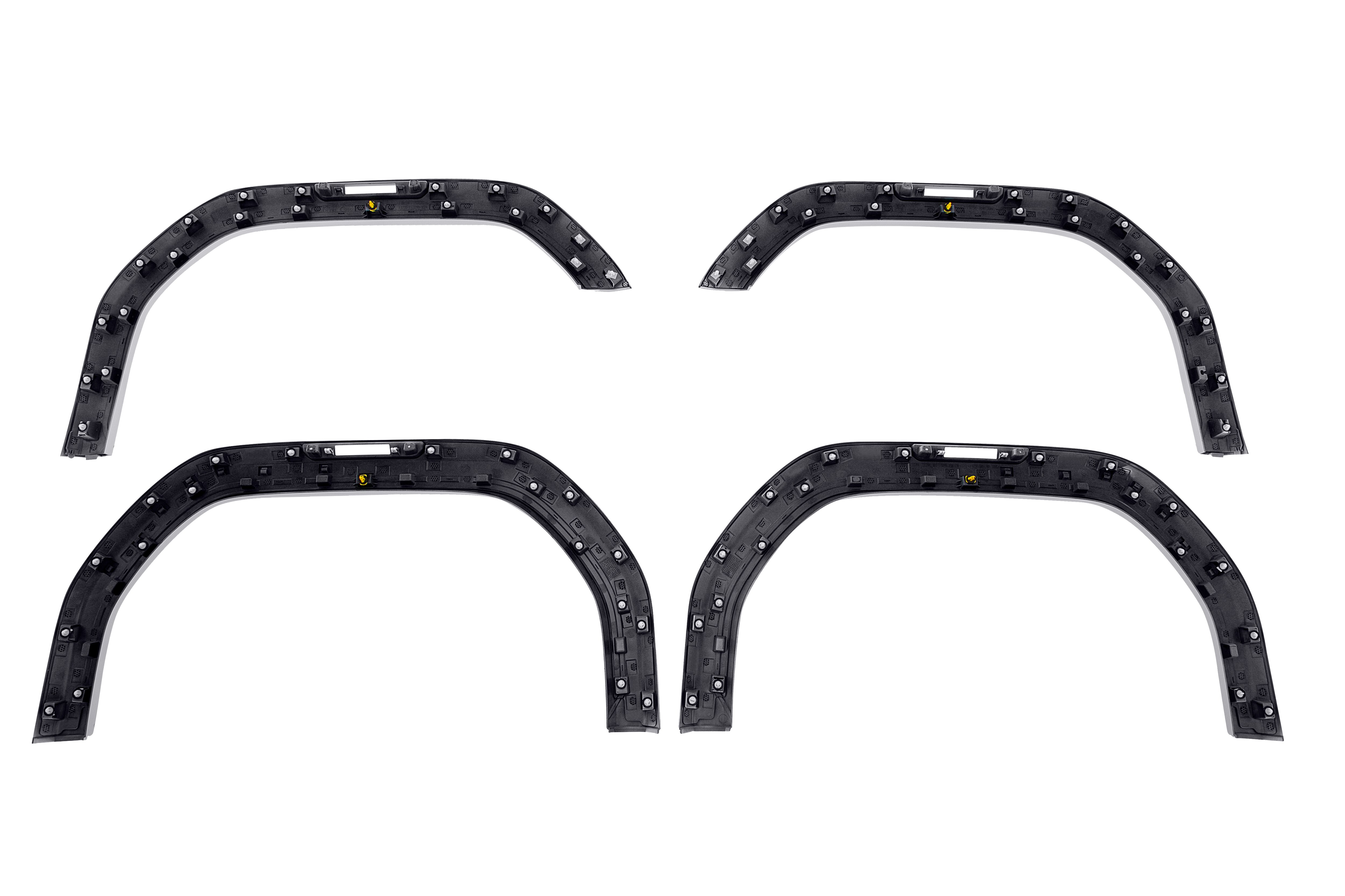 GMC Front and Rear Fender Flare Set in White Frost Tricoat