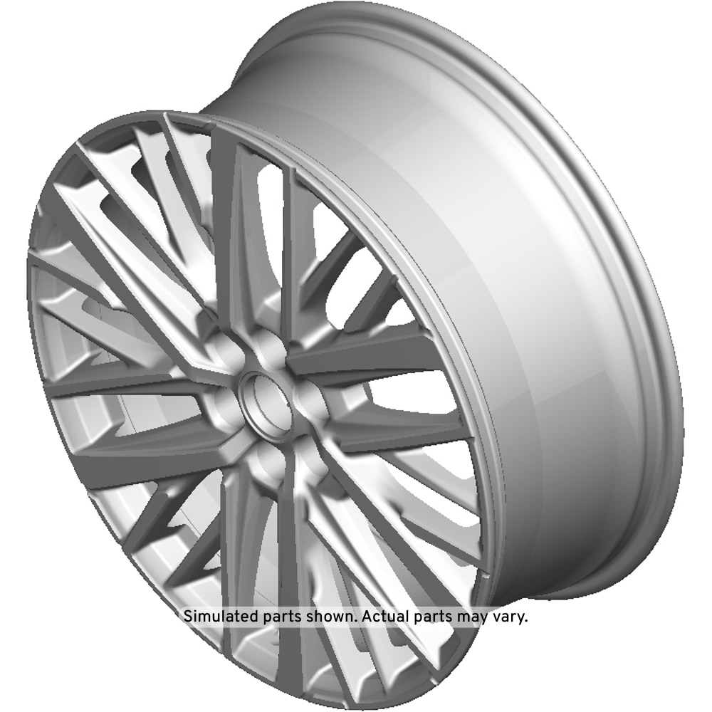 GM Genuine Parts 21x8.5 24-Spoke Aluminum Front and Rear Wheel
