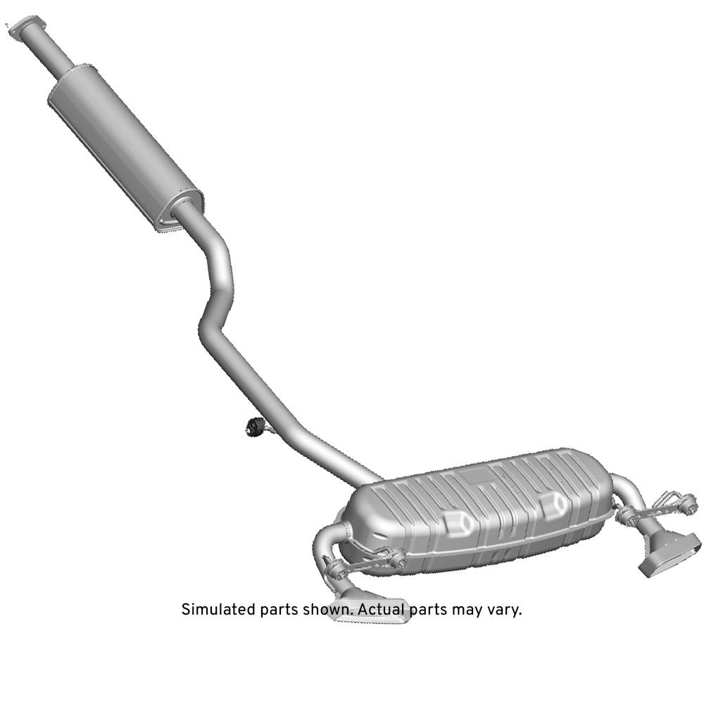 GM Genuine Parts Exhaust Muffler with Exhaust Pipe