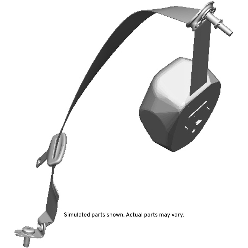 GM Genuine Parts Light Titanium Rear Passenger Side Seat Belt Retractor