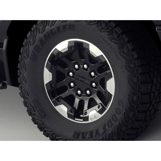 18x9-Inch Black Aluminum Spare Wheel with Machined Accents