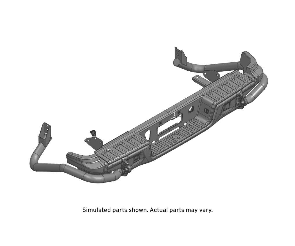 GM Genuine Parts Black Rear Bumper Impact Bar