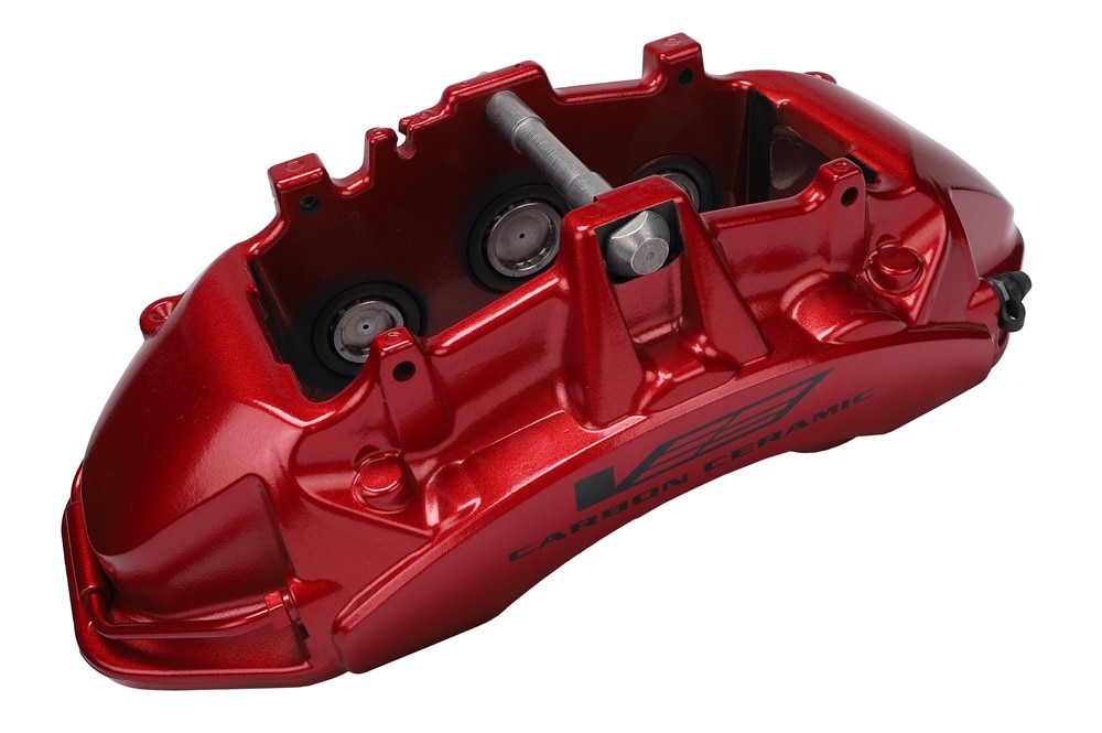 GM Genuine Parts Edge Red Front Passenger Side Brake Caliper without Pads and Bracket