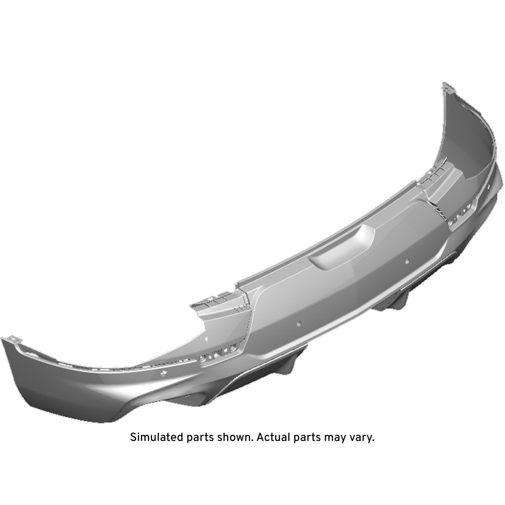 GM Genuine Parts Black Rear Bumper Lower Fascia