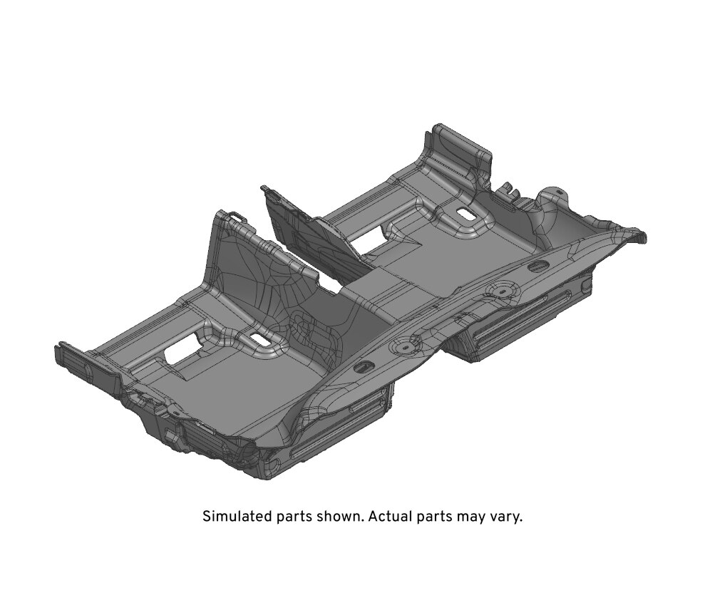 GM Genuine Parts Black Rear Floor Panel Carpet