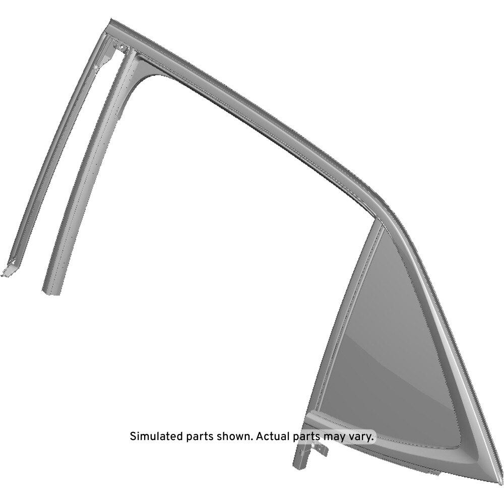 GM Genuine Parts Black Rear Driver Side Door Window Weatherstrip