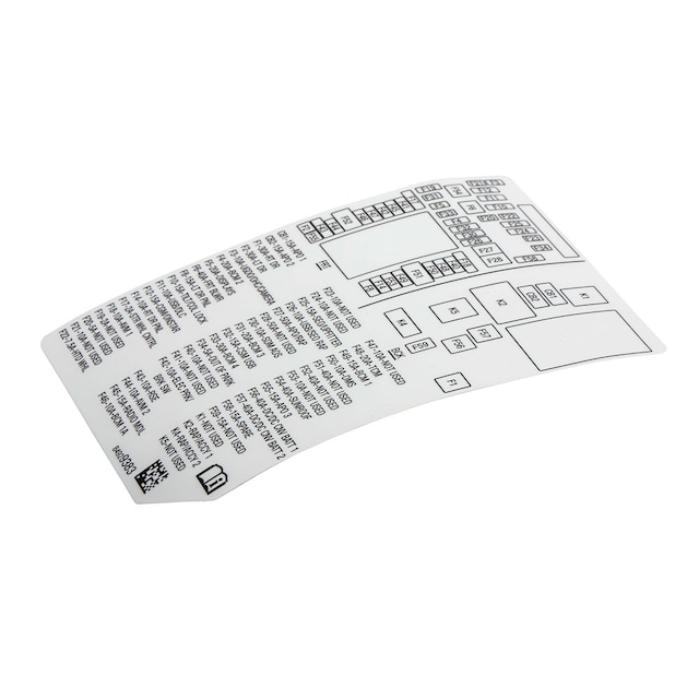 GM Genuine Parts Passenger Instrument Panel Wiring Harness Fuse Block Identification Label