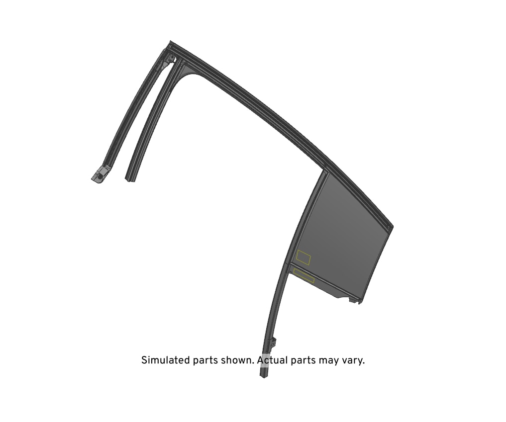 GM Genuine Parts Rear Driver Side Door Window Weatherstrip