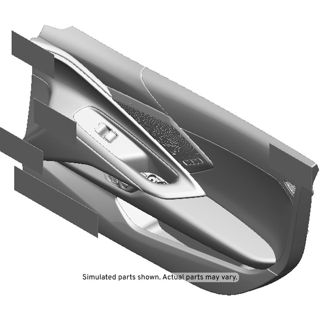 GM Genuine Parts Black Front Passenger Side Door Trim