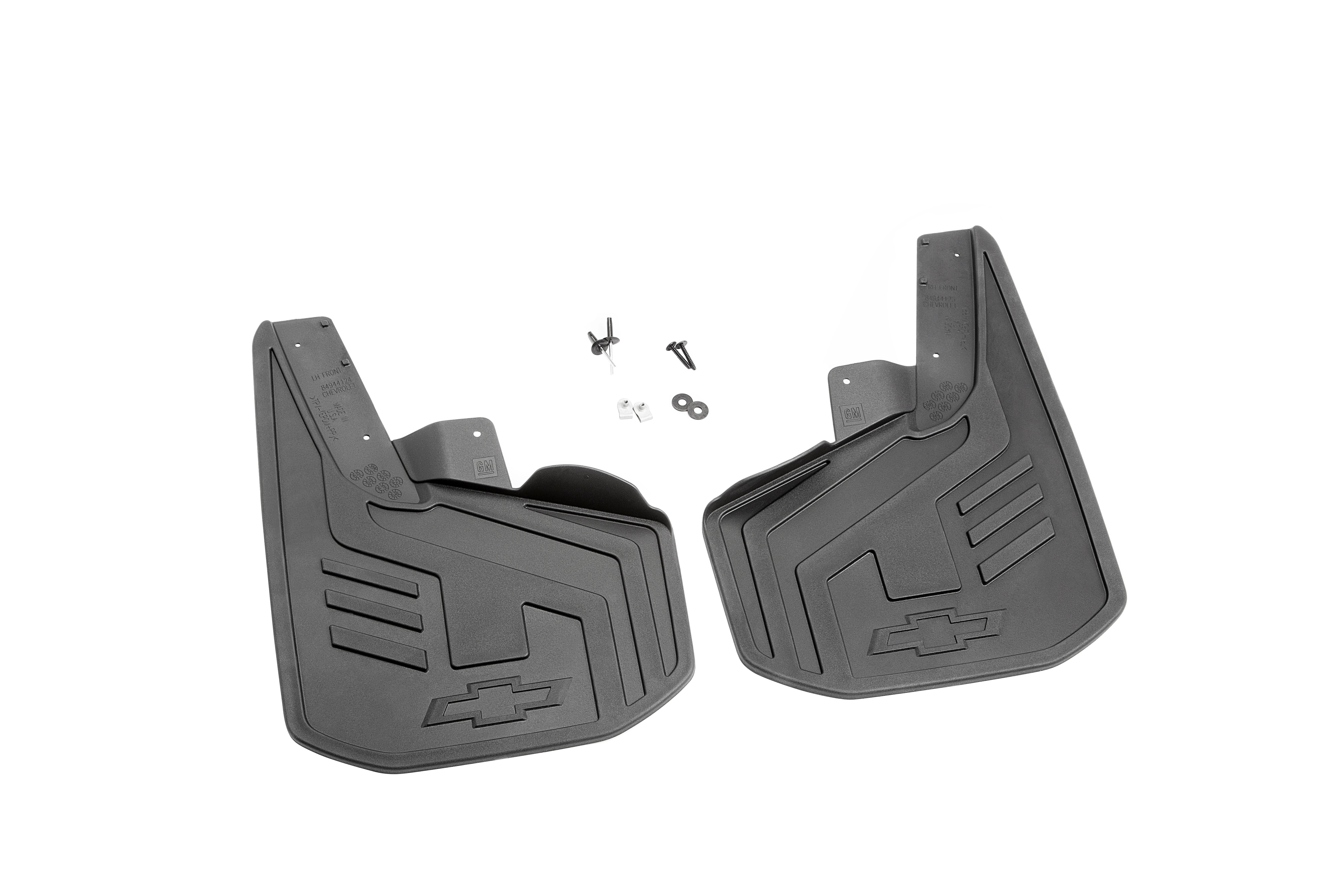 Front Flat Splash Guards in Black with Bowtie Logo