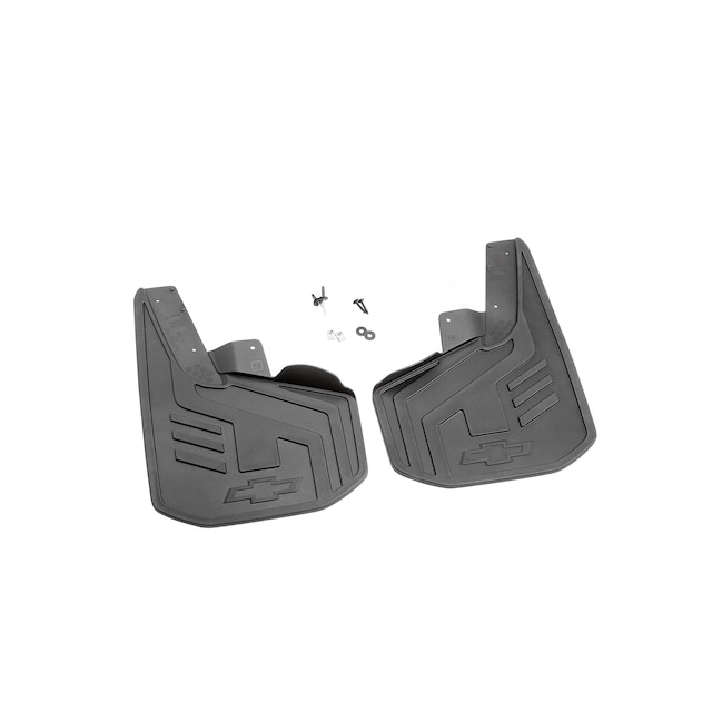 Front Flat Splash Guards in Black with Bowtie Logo