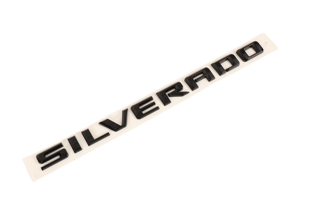GM Genuine Parts Black Front Fender Vehicle Name Plate