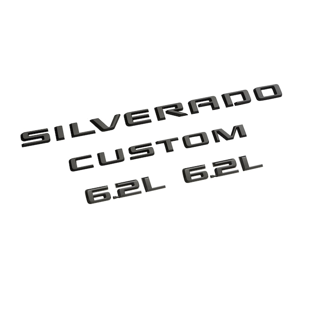 Silverado Custom Trail Boss Emblems in Black