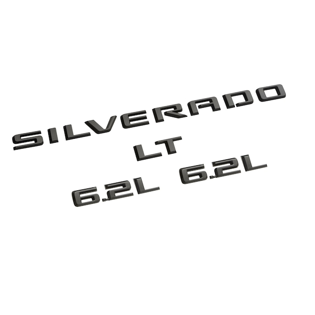Silverado LT Trail Boss Emblems in Black