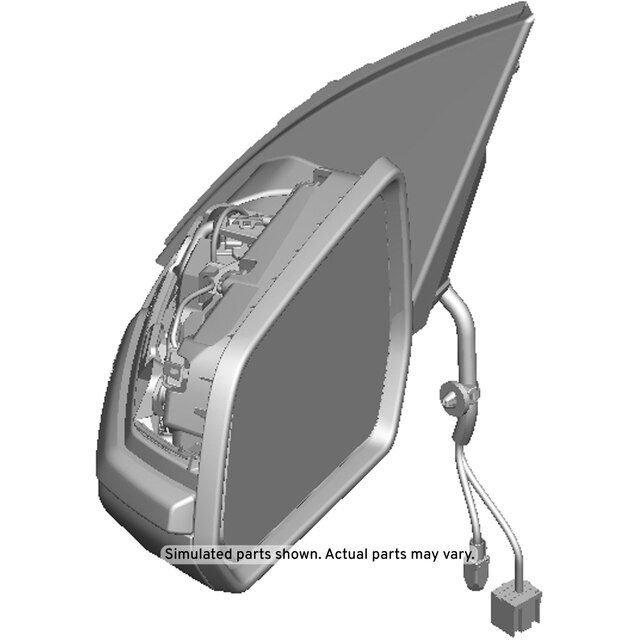 GM Genuine Parts Black Driver Side Door Mirror without Cover