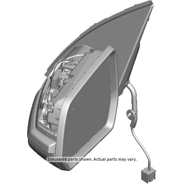 GM Genuine Parts Black Driver Side Door Mirror without Cover
