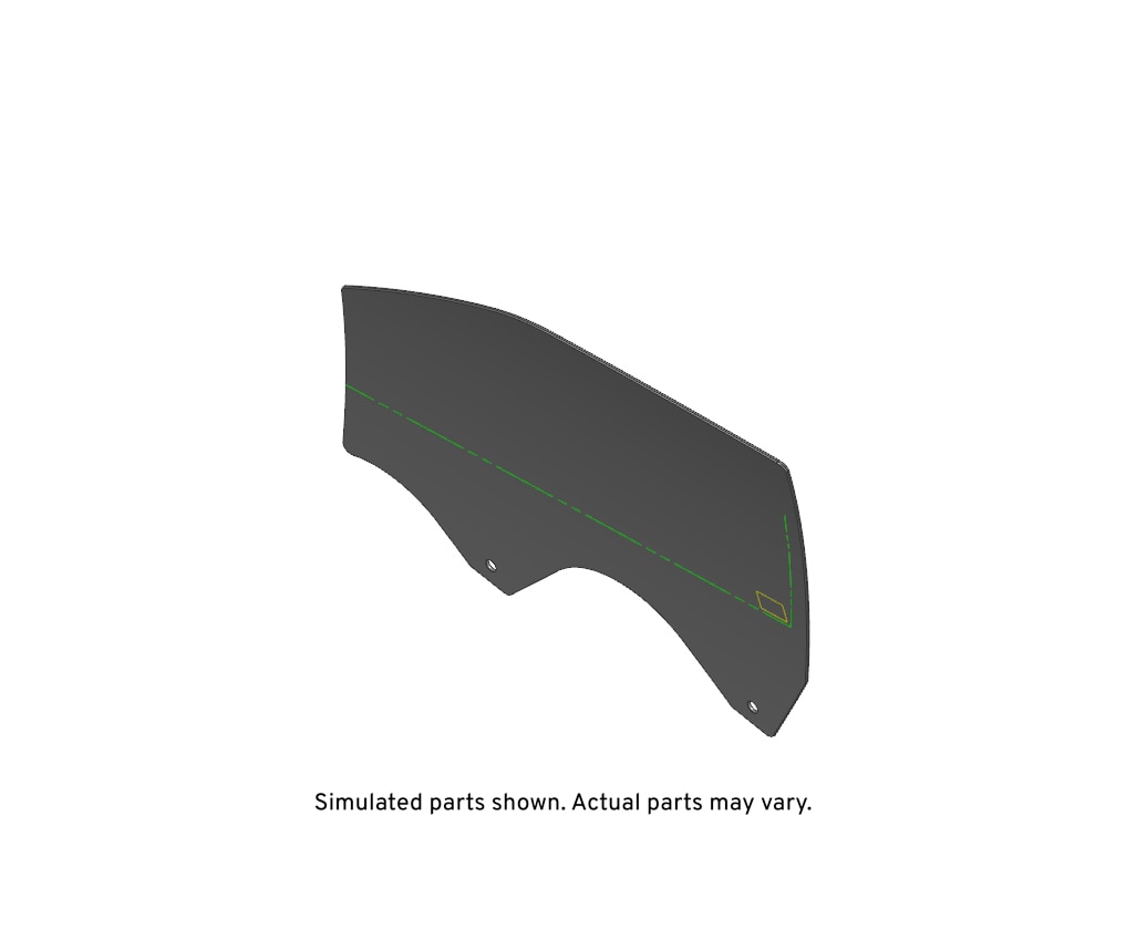 GM Genuine Parts Front Passenger Side Door Window