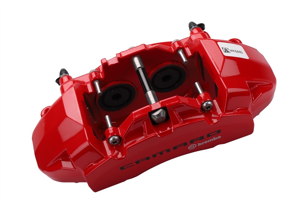 GM Genuine Parts Performance Torch Red Front Driver Side Disc Brake Caliper without Pads and Bracket