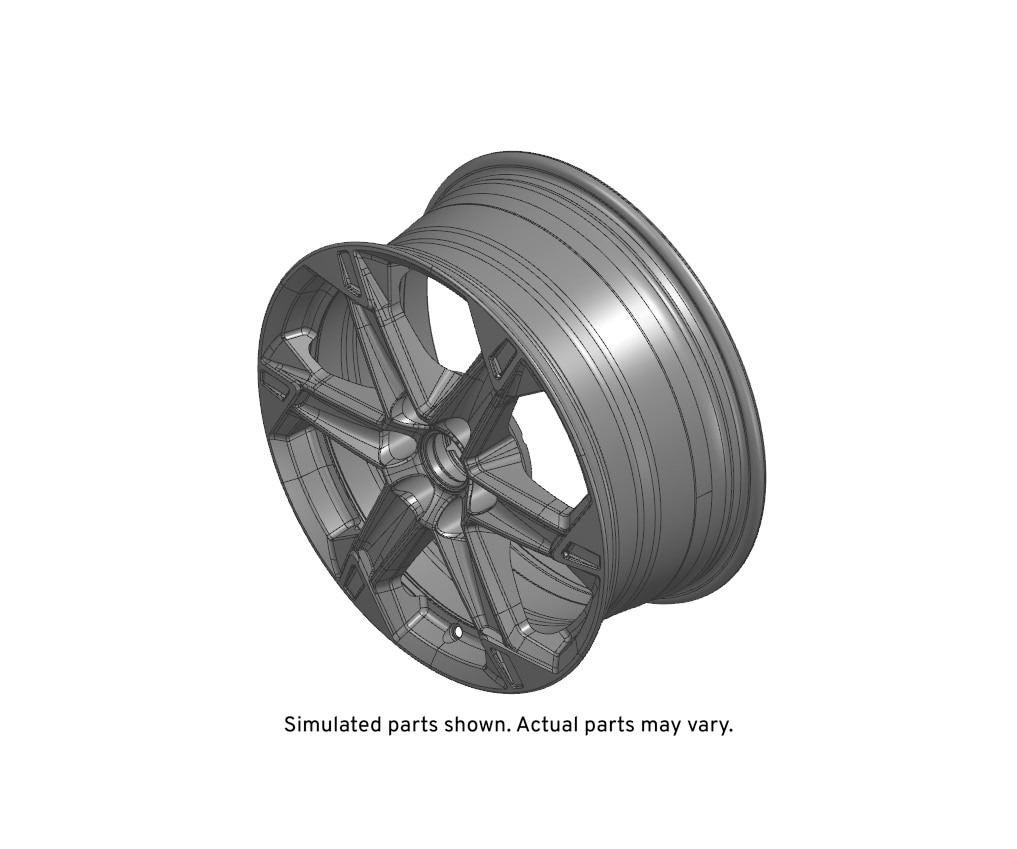 GM Genuine Parts Black High Gloss 18x8.0in Aluminum Front and Rear Wheel