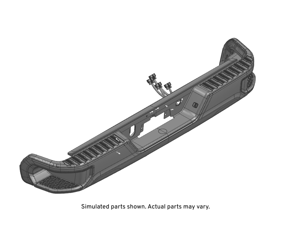 GM Genuine Parts Black Rear Bumper Impact Bar