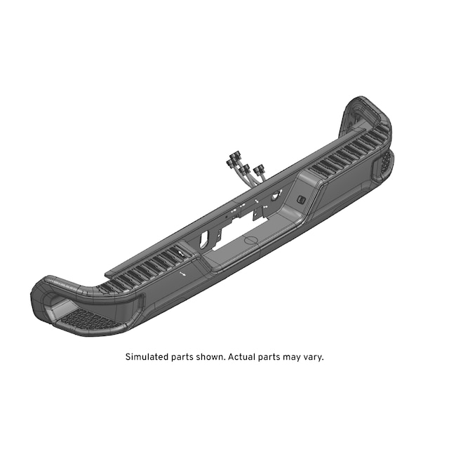 GM Genuine Parts Black Rear Bumper Impact Bar