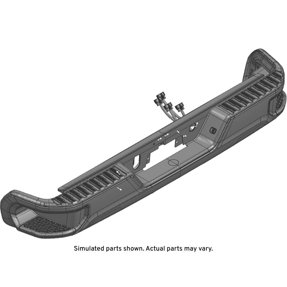 GM Genuine Parts Bright Chrome Rear Bumper Impact Bar
