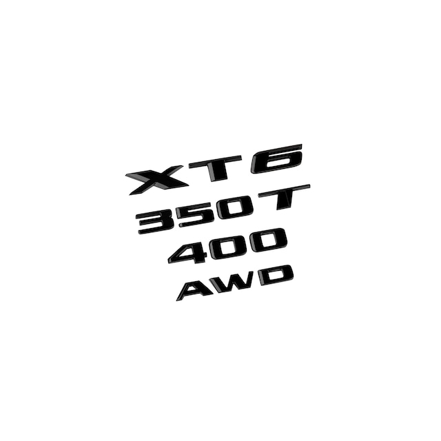 XT6, AWD, 350T, 400 Emblems in Black