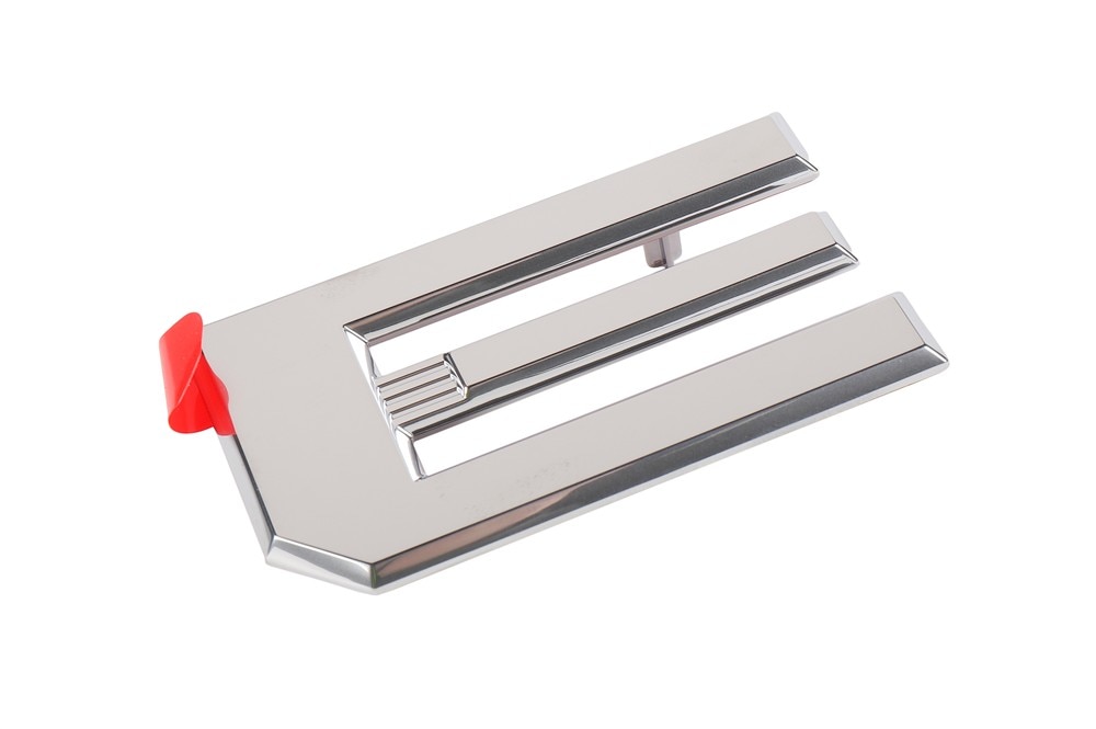 GM Genuine Parts Galvano Silver Tailgate Letter E