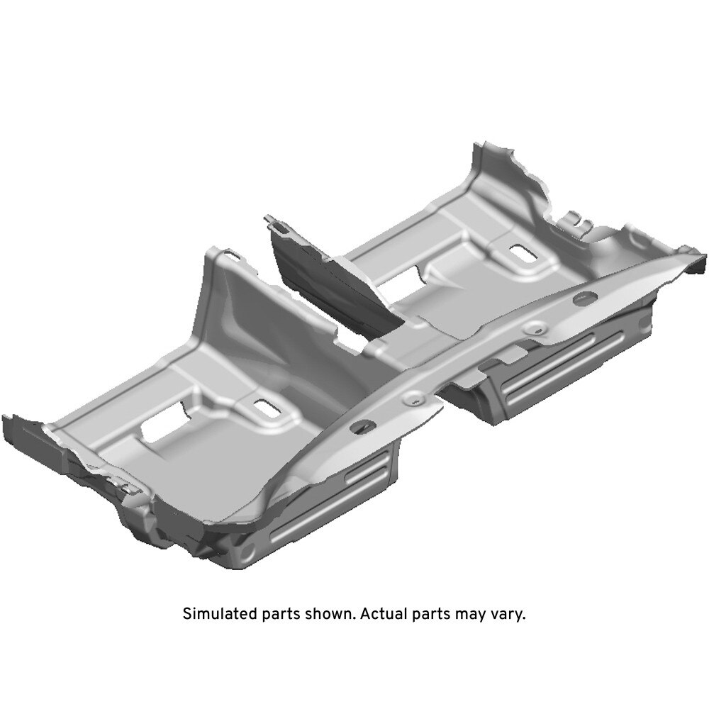GM Genuine Parts Black Rear Floor Panel Carpet