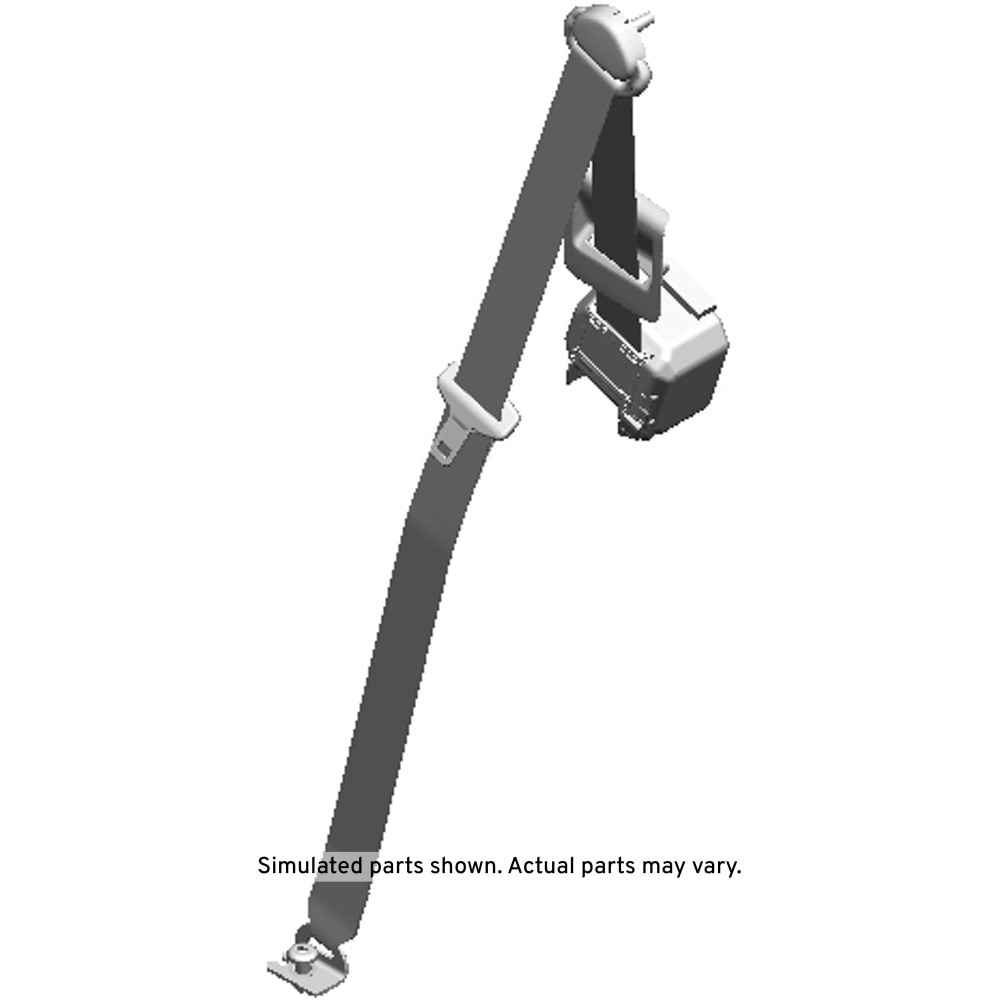 GM Genuine Parts Black 3rd Row Passenger Side Seat Belt Retractor
