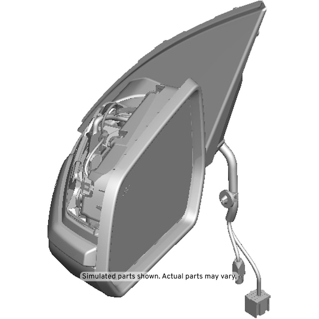 GM Genuine Parts Primed Driver Side Door Mirror without Cover