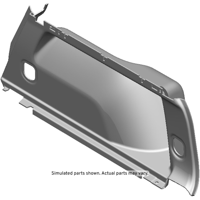 GM Genuine Parts Black Passenger Side Quarter Lower Rear Trim Panel