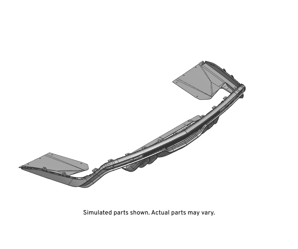 GM Genuine Parts Black Carbon Rear Bumper Lower Fascia