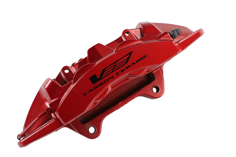 GM Genuine Parts Edge Red Rear Passenger Side Brake Caliper without Pads and Bracket