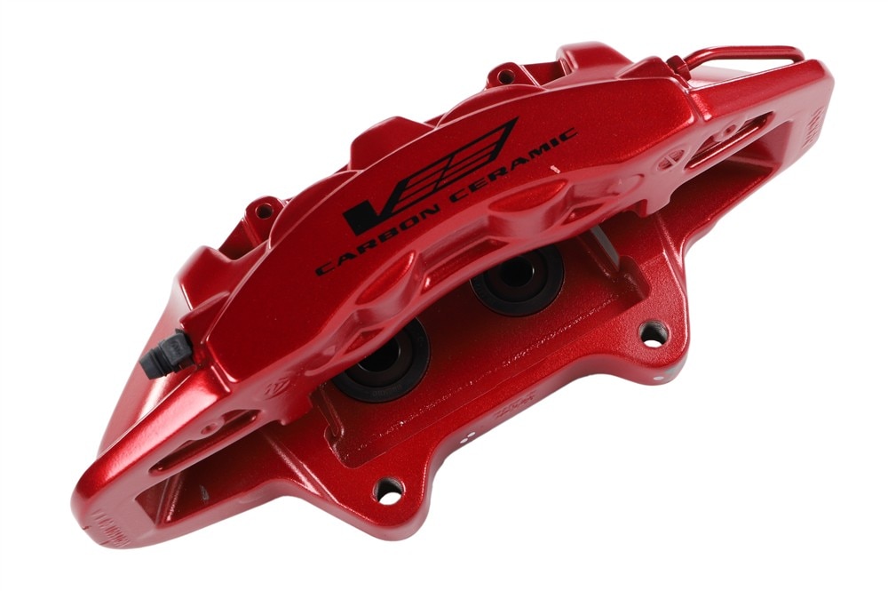 GM Genuine Parts Edge Red Rear Driver Side Brake Caliper without Pads and Bracket