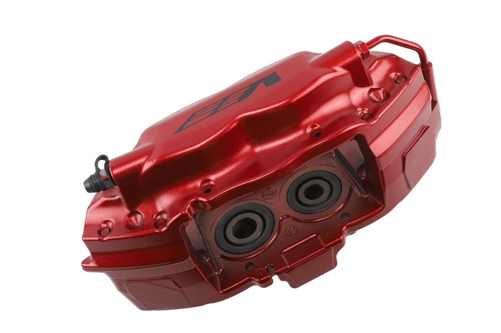 GM Genuine Parts Edge Red Rear Passenger Side Brake Caliper without Pads and Bracket