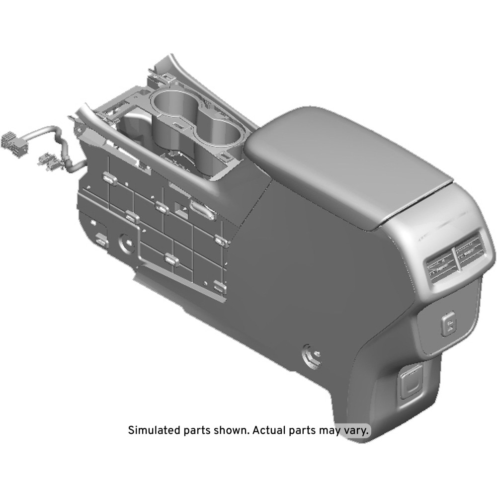 GM Genuine Parts Jet Black Front Floor Console