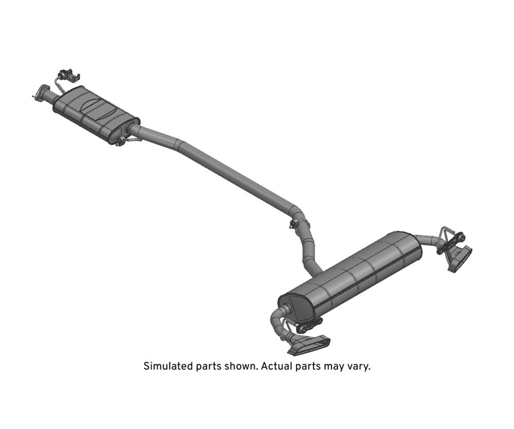 GM Genuine Parts Exhaust Muffler with Exhaust Pipe