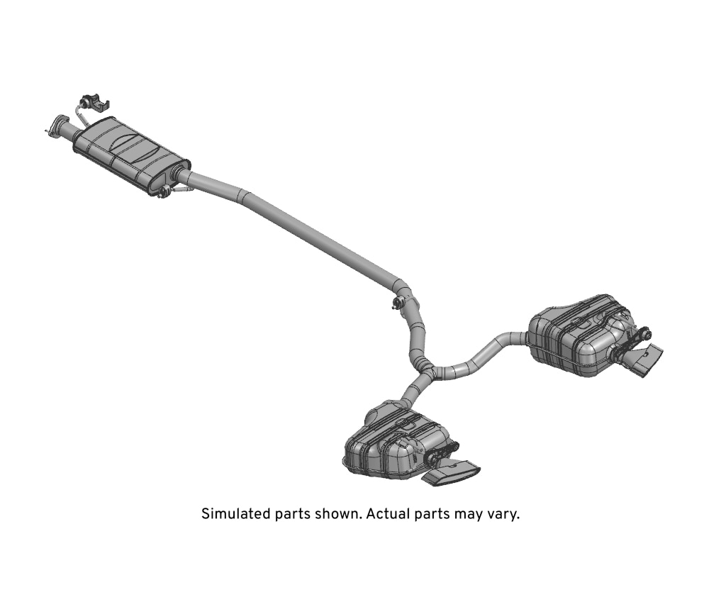GMC GM Genuine Parts Exhaust Muffler with Exhaust Pipe