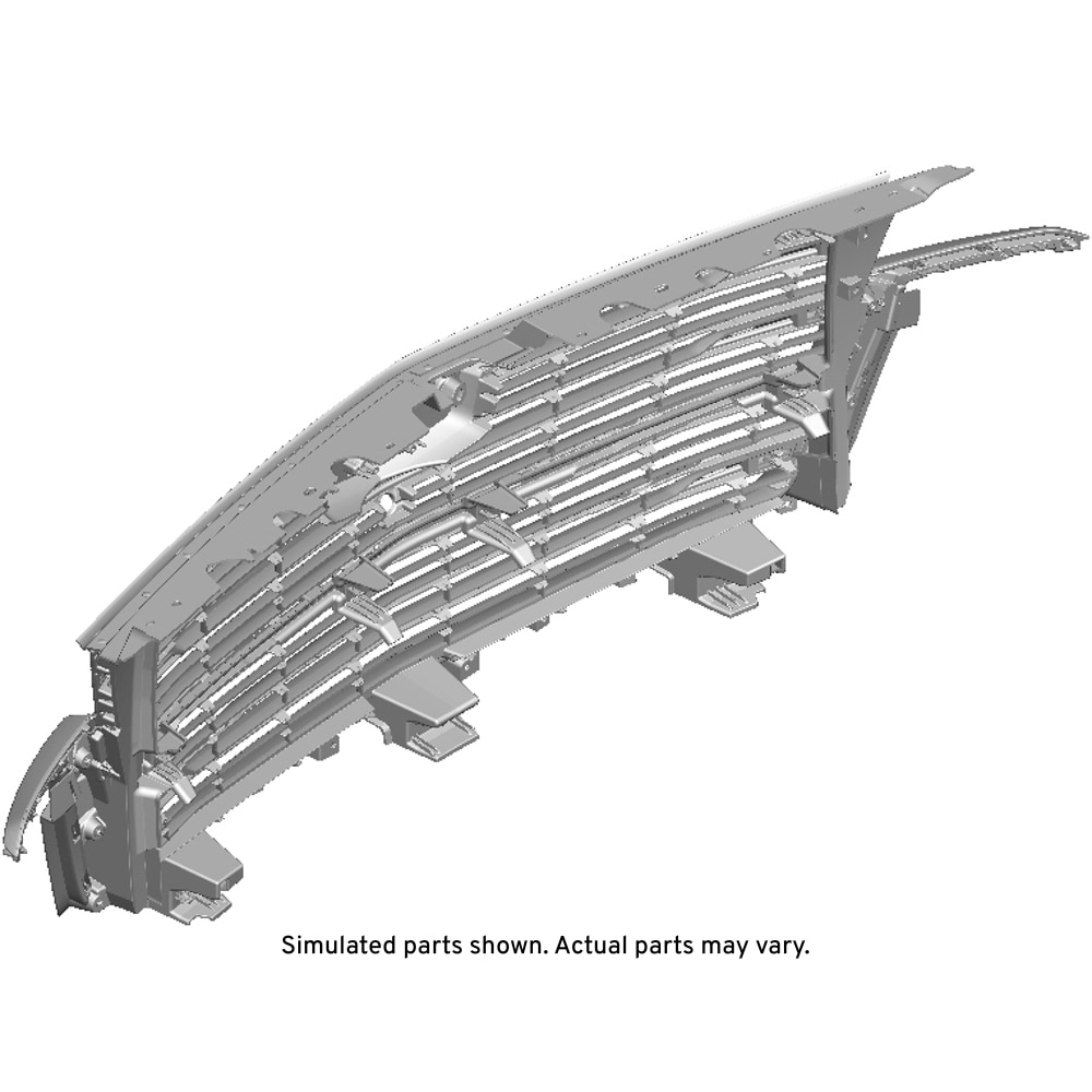 GM Genuine Parts Galvano Silver Front Upper Grille