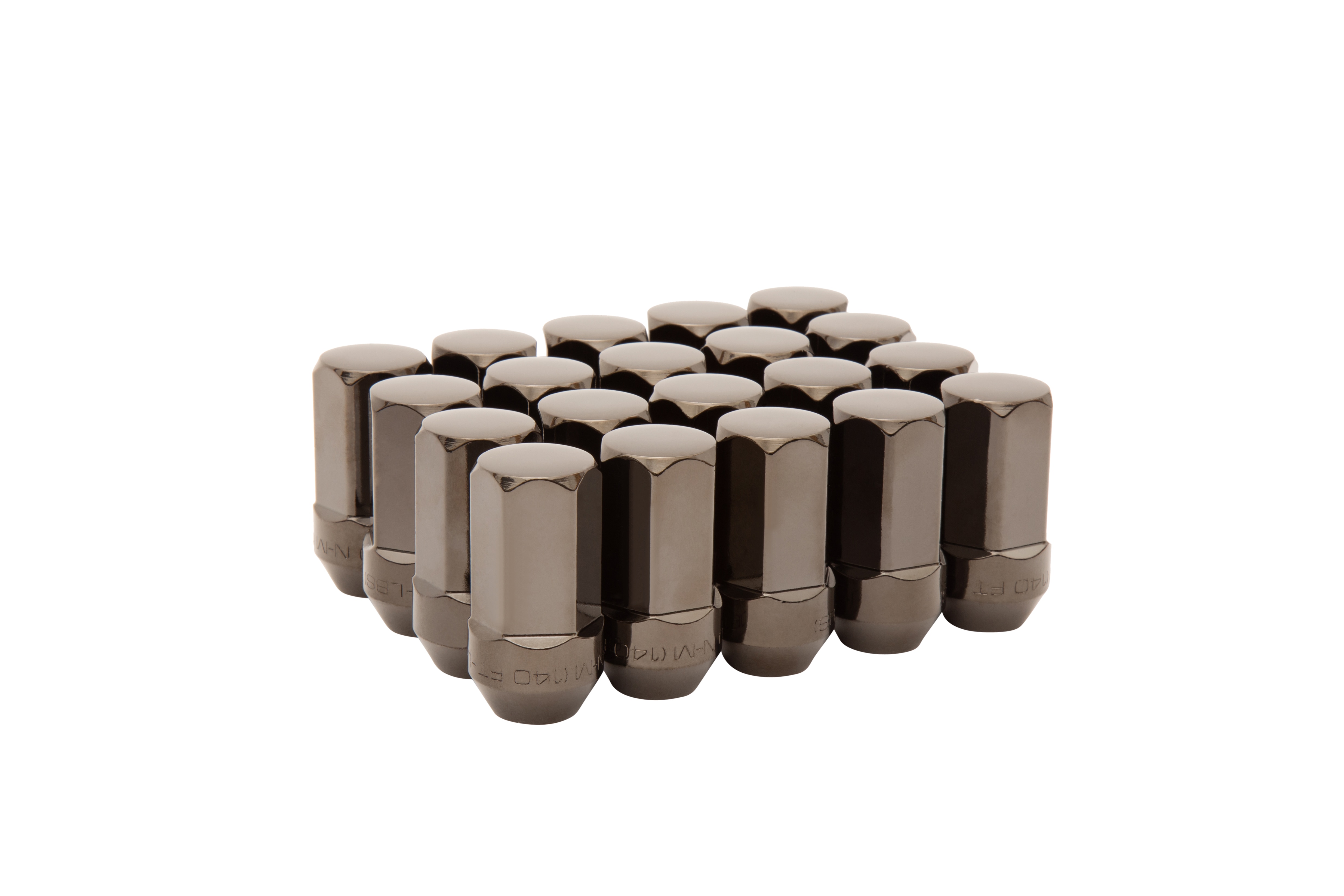 Pack of 20 Lug Nuts in Black