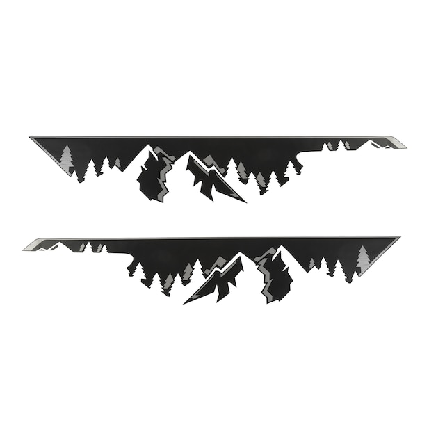 Bodyside Decal Package in Black with Gray Accents