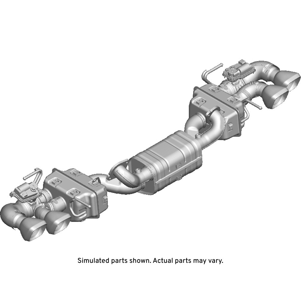 GM Genuine Parts Exhaust Rear Muffler with Exhaust Pipe