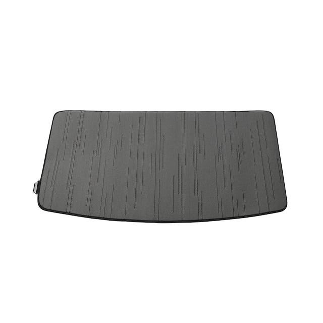 Premium Carpeted Cargo Area Mat in Dark Cinder Gray with Cadillac Script