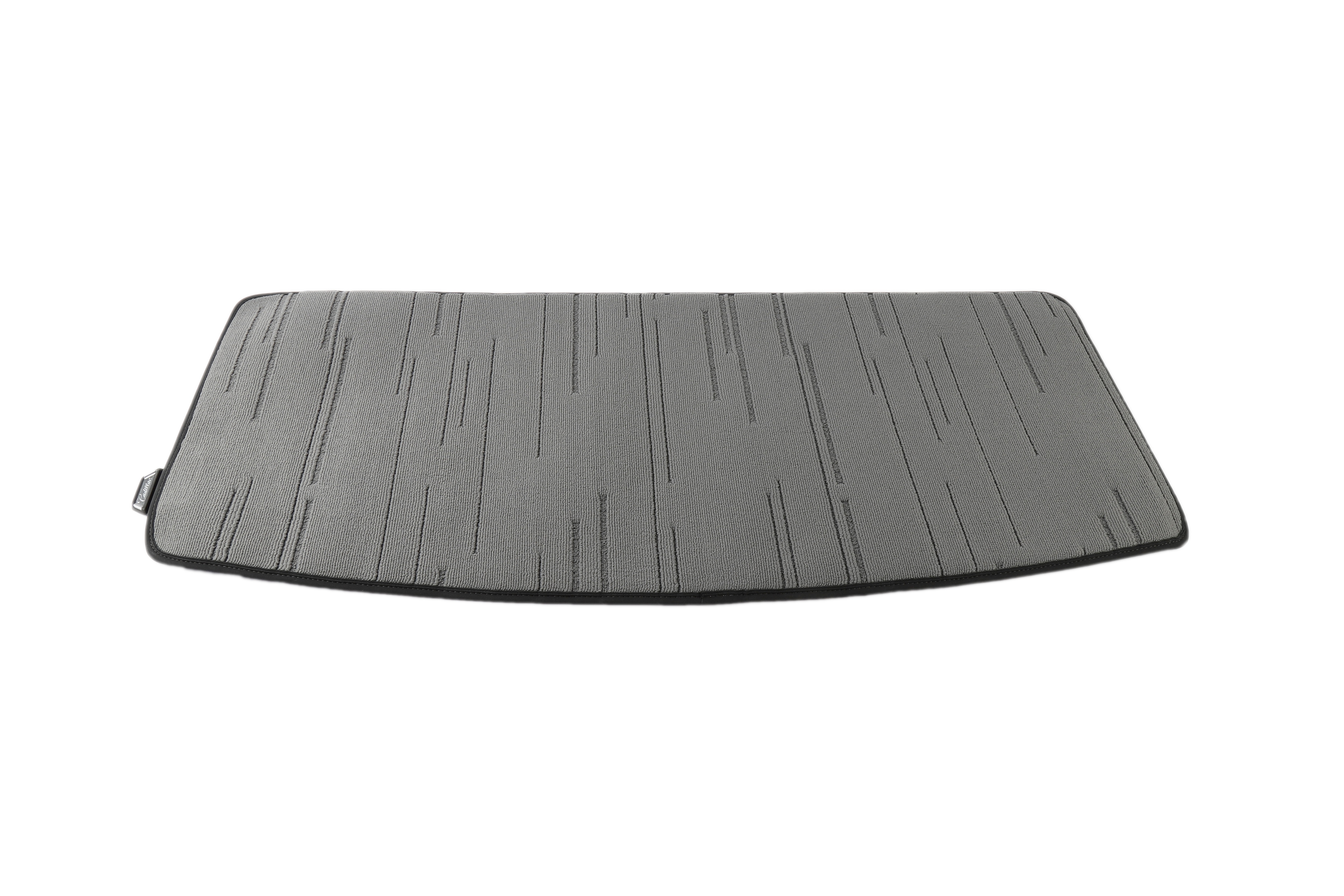Premium Carpeted Cargo Area Mat in Cinder Grey with Cadillac Script