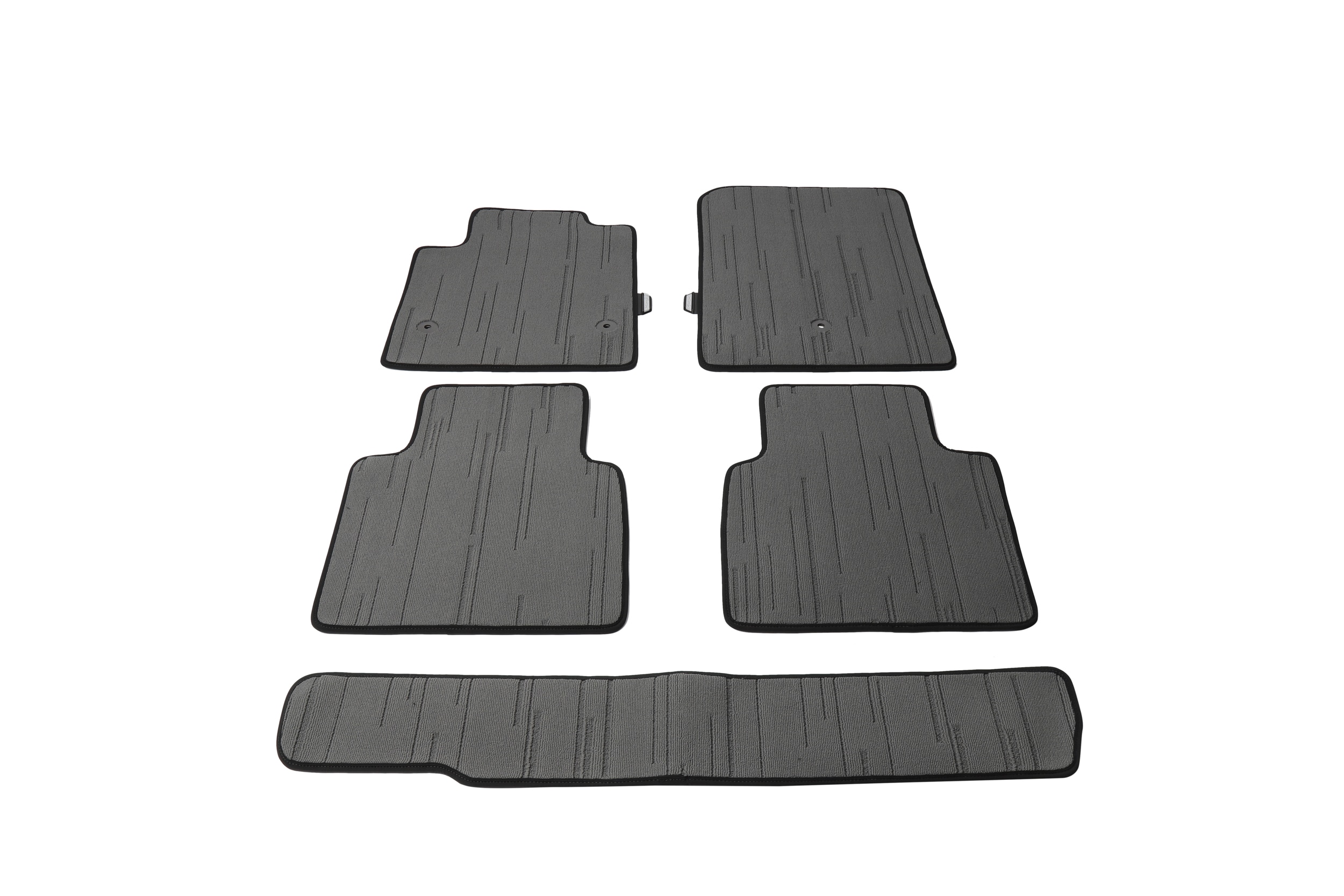 First-, Second- and Third-Row Premium Carpeted Floor Mat Inserts in Dark Cinder Gray (for Models with Executive Seating)