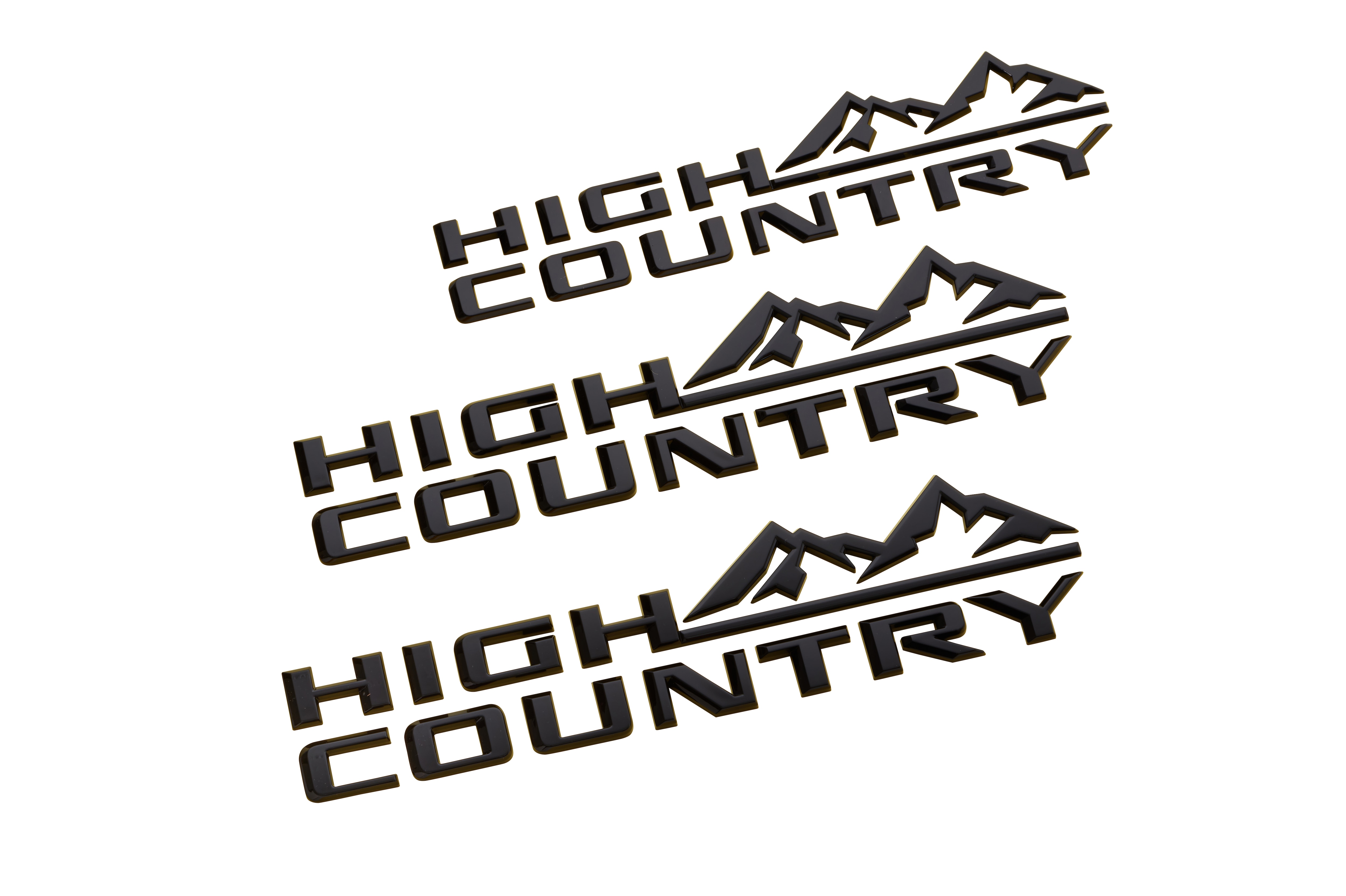 Silverado High Country Emblems in Black