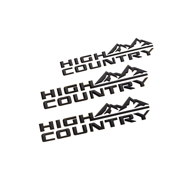 Silverado High Country Emblems in Black