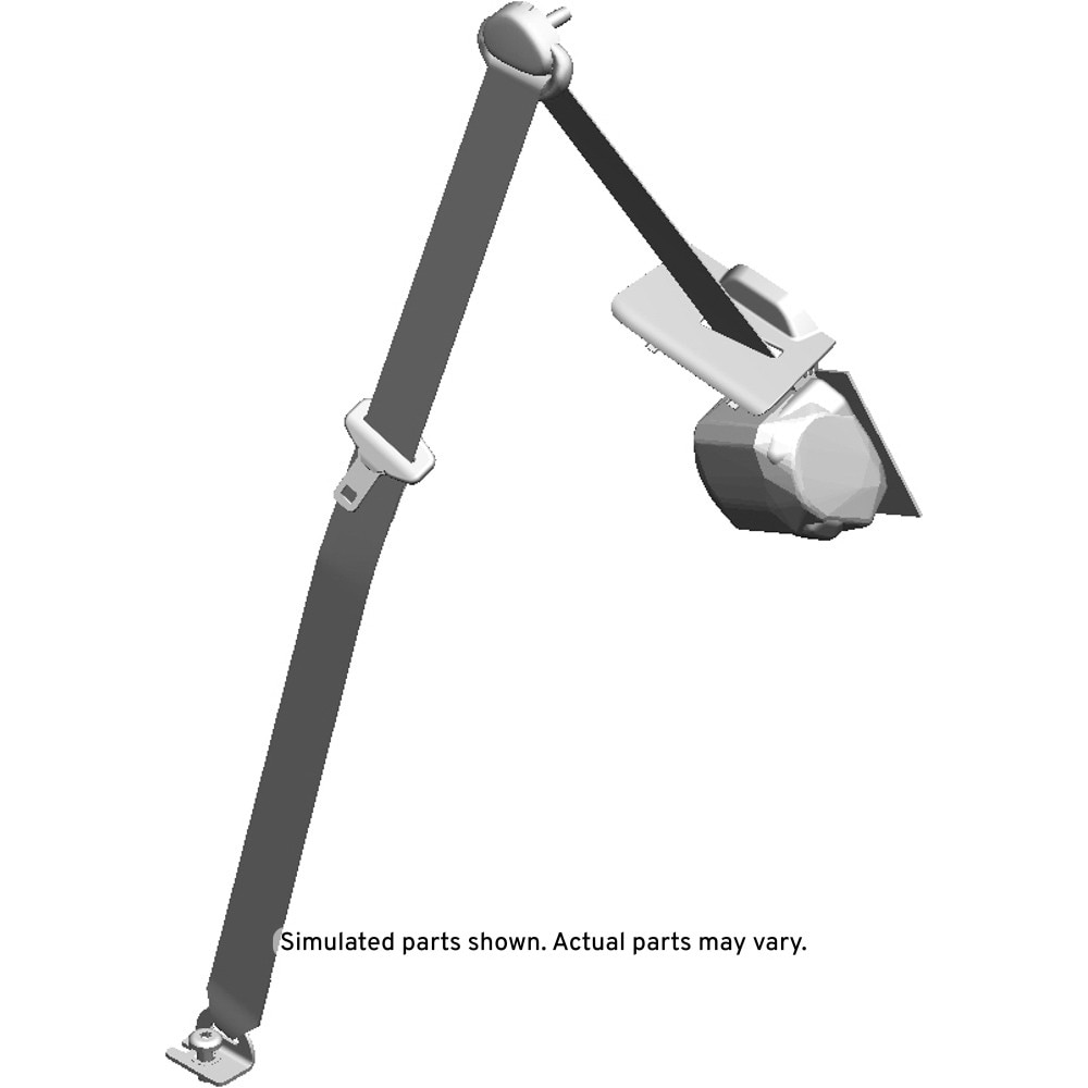 GM Genuine Parts Light Titanium 3rd Row Passenger Side Seat Belt Retractor